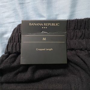 Banana Republic Cropped Wide Leg Linen Pants